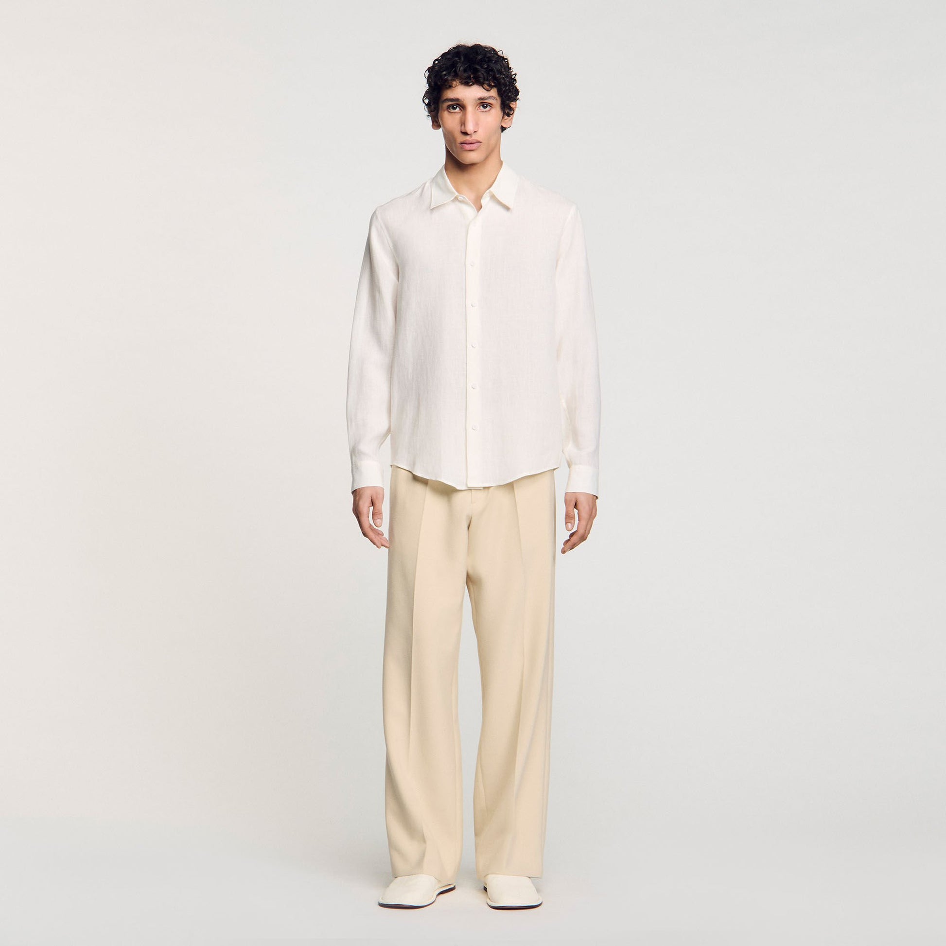 Sandro Linen shirt Ivory.