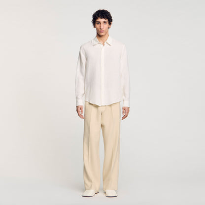 Sandro Linen shirt Ivory.