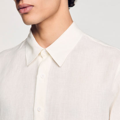 Sandro Linen shirt Ivory.
