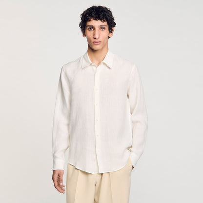 Sandro Linen shirt Ivory.
