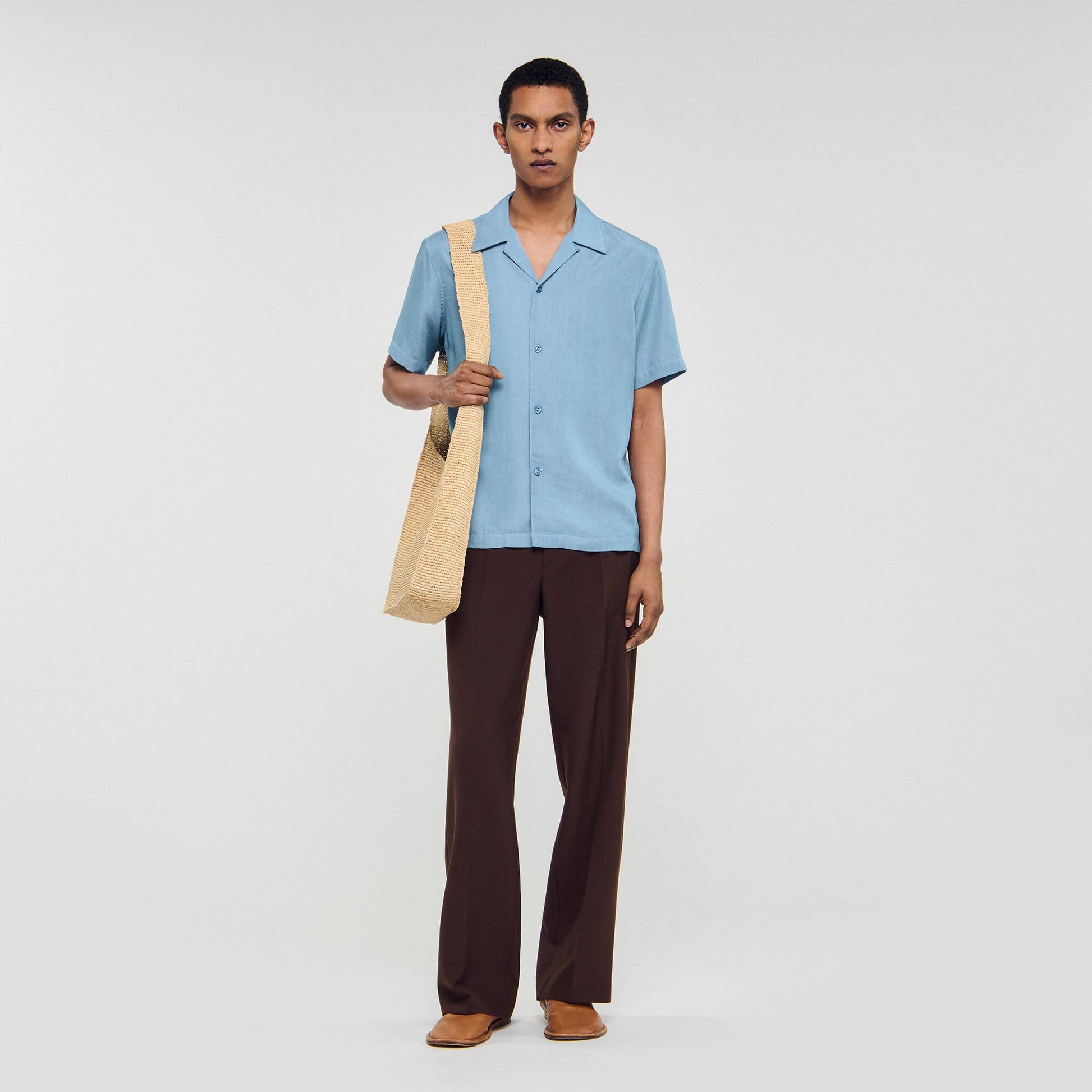 Sandro Short-sleeved shirt Chambray