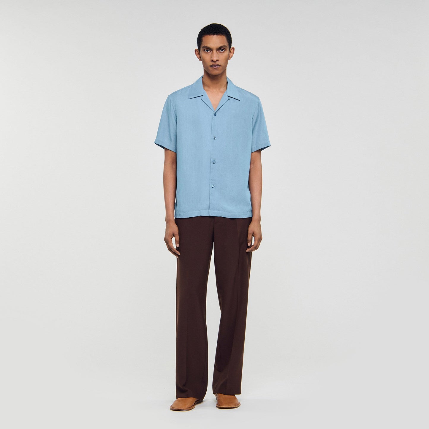 Sandro Short-sleeved shirt Chambray
