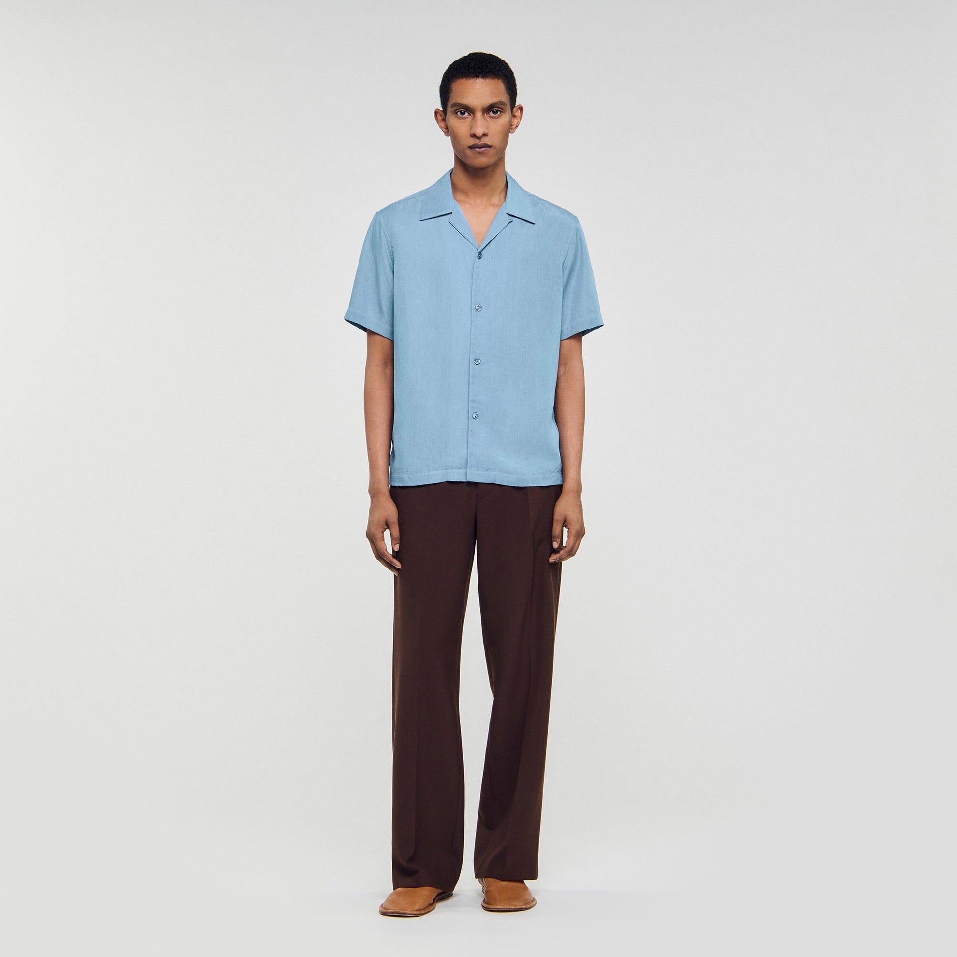 Sandro Short-sleeved shirt Chambray