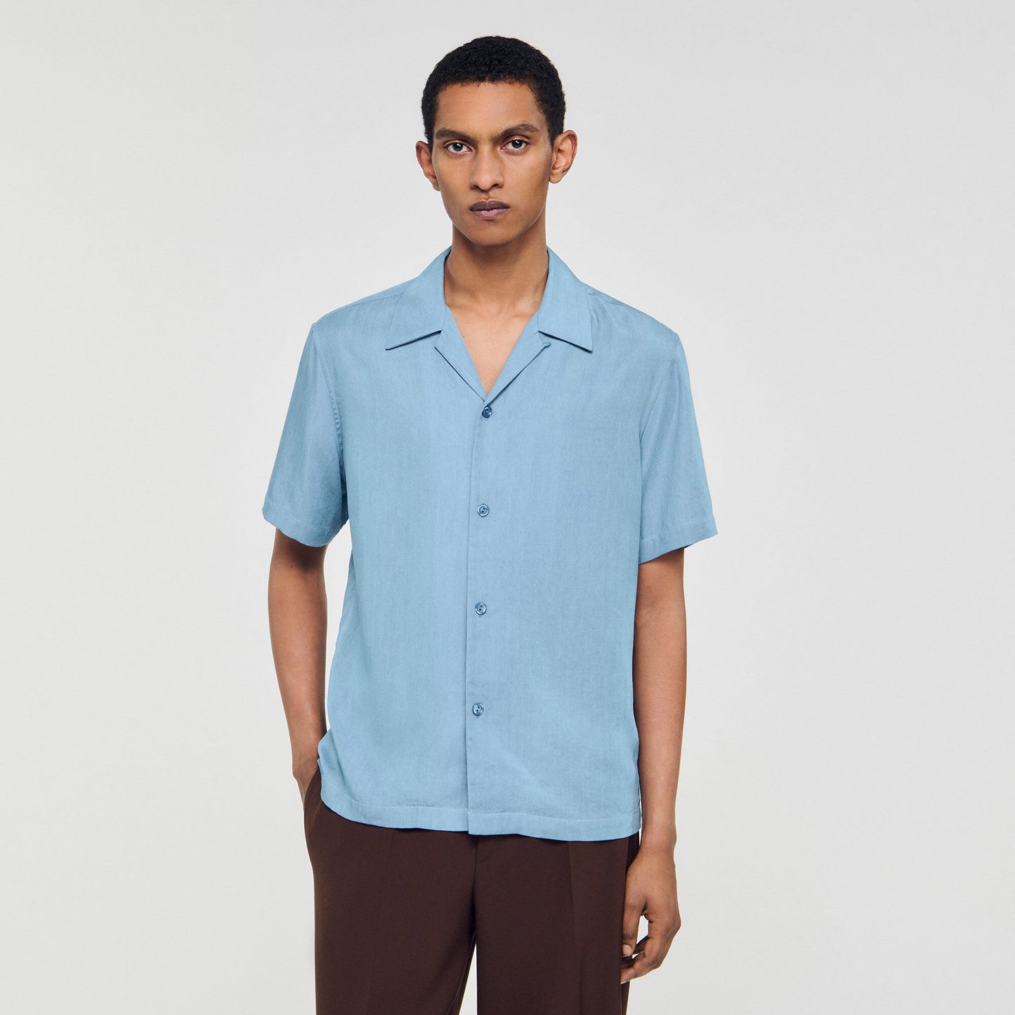 Sandro Short-sleeved shirt Chambray