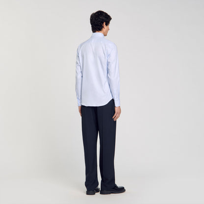 Sandro Cross patch shirt Blue Sky
