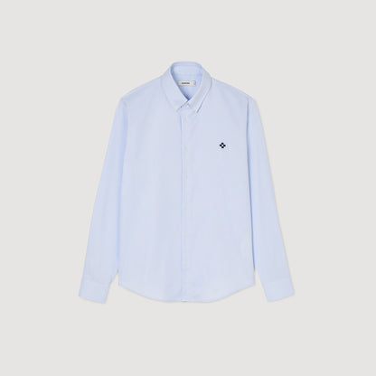 Sandro Cross patch shirt Blue Sky