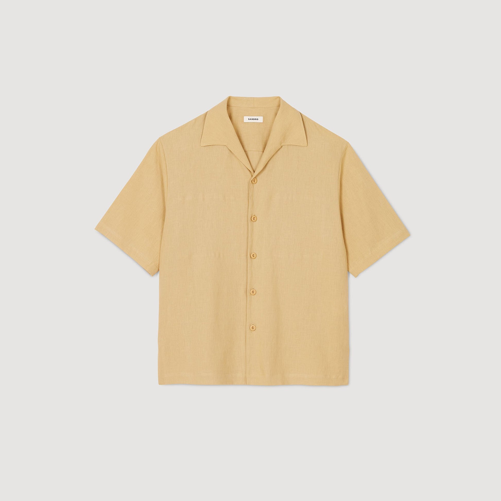 Sandro Cotton and linen shirt Nut