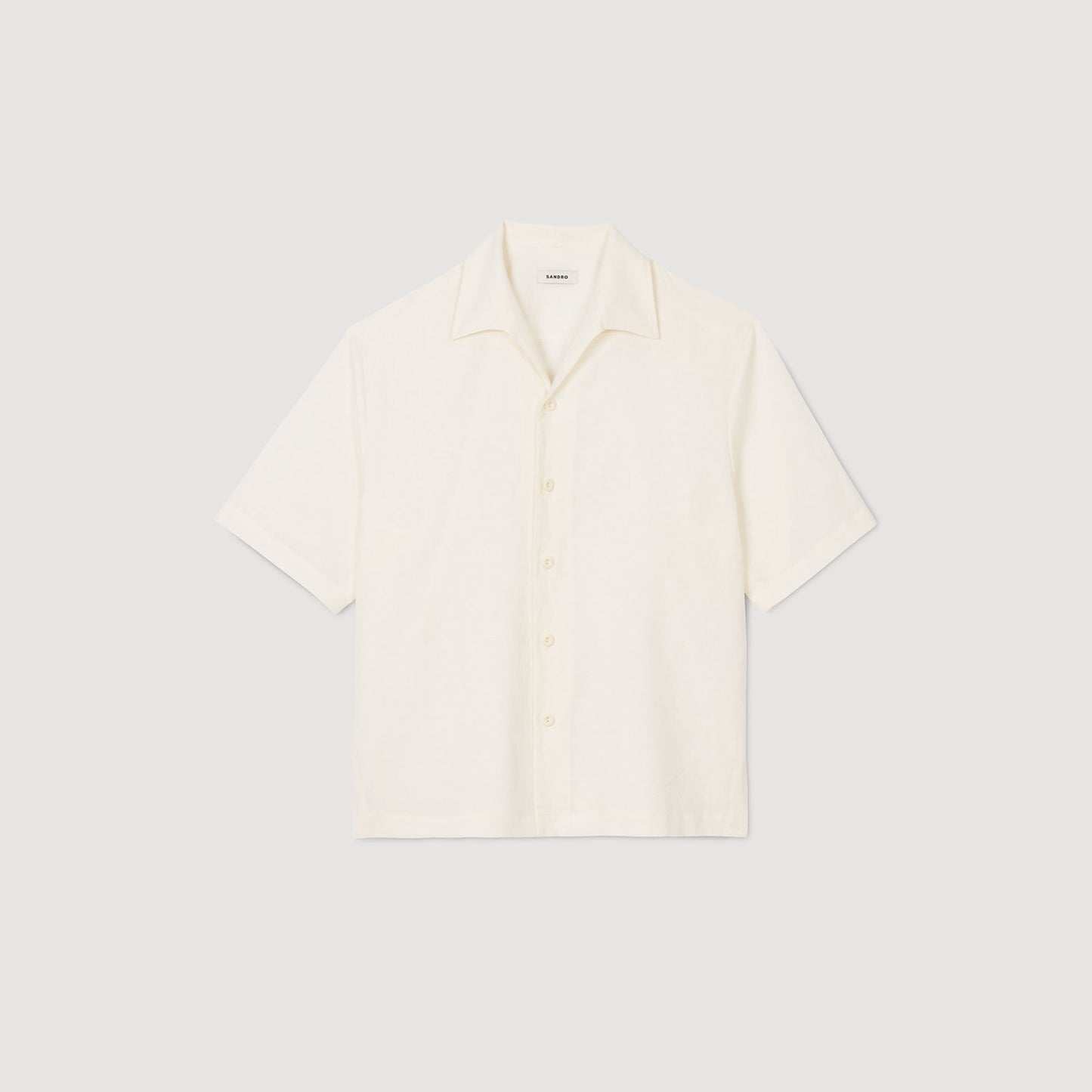 Sandro Cotton and linen shirt Ivory.