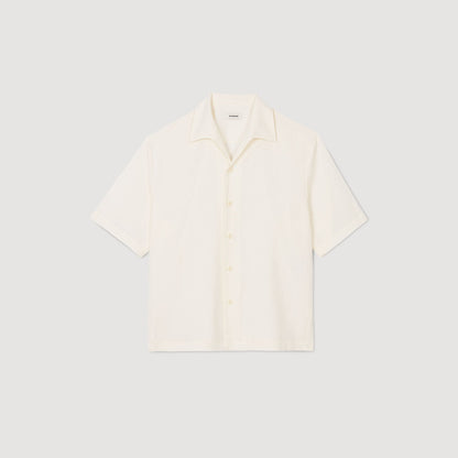 Sandro Cotton and linen shirt Ivory.