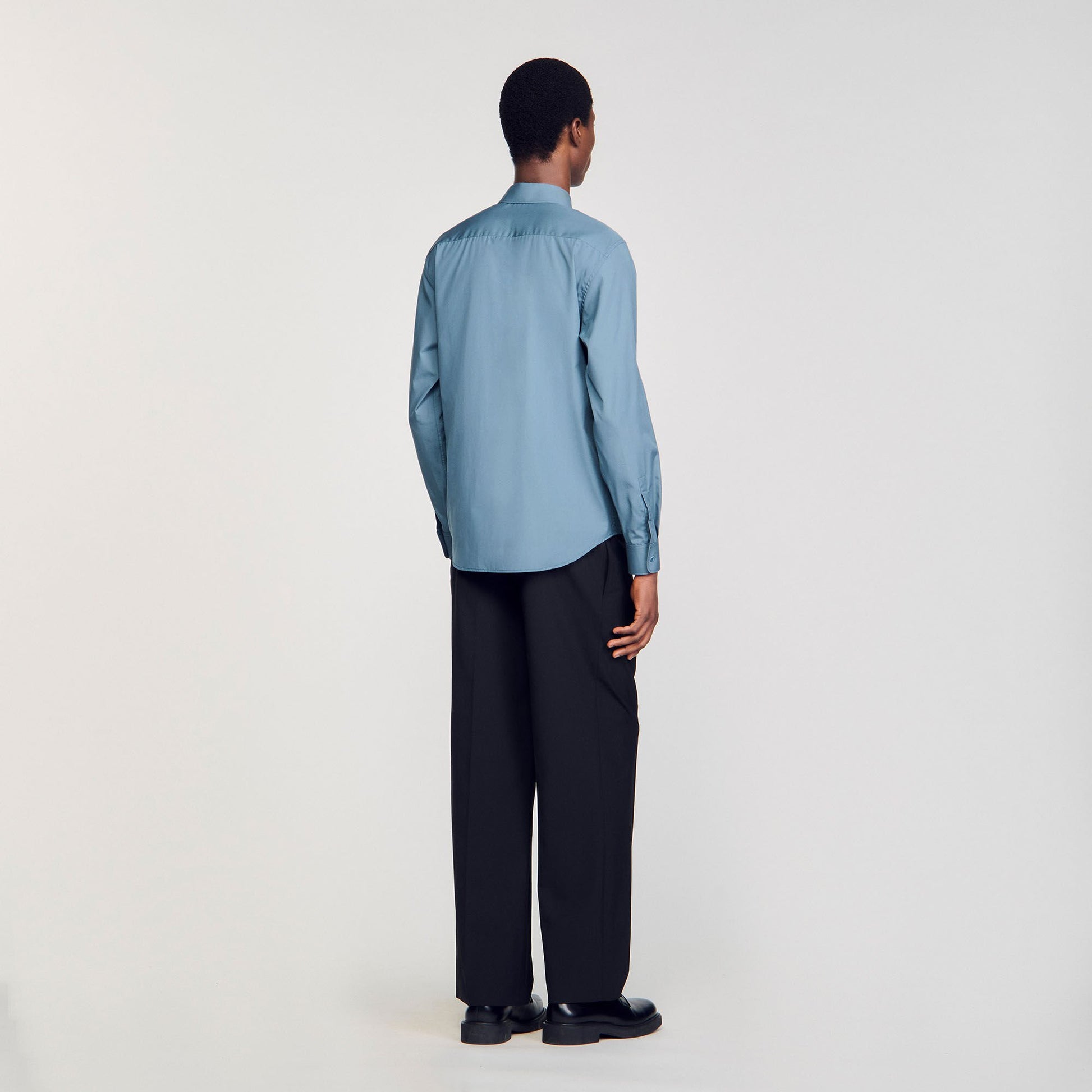 Sandro Plain shirt Thunderstorm Blue