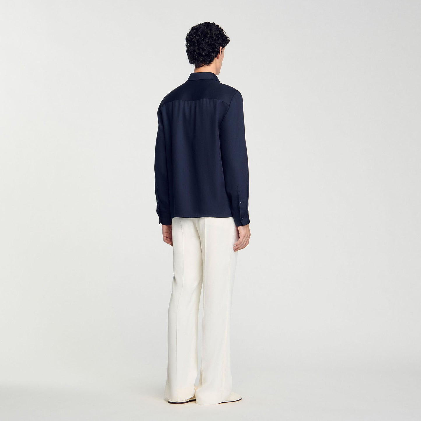 Sandro Zip-up shirt Midnight Blue
