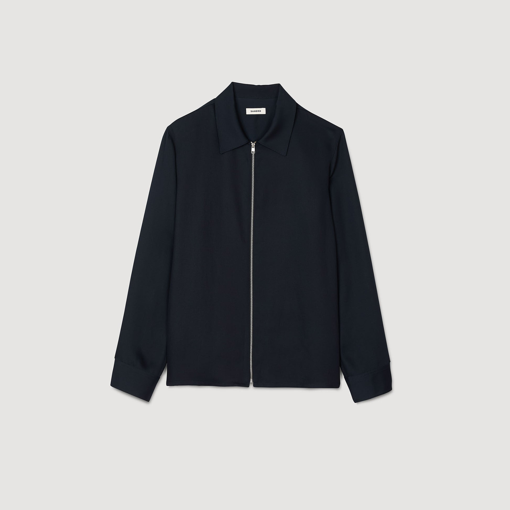 Sandro Zip-up shirt Midnight Blue
