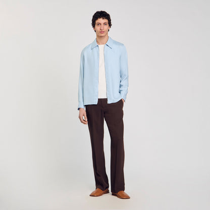 Sandro Zip-up shirt Blue Sky