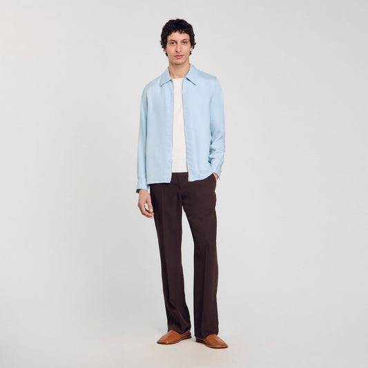 Sandro Zip-up shirt Blue Sky