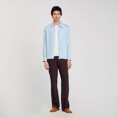 Sandro Zip-up shirt Blue Sky