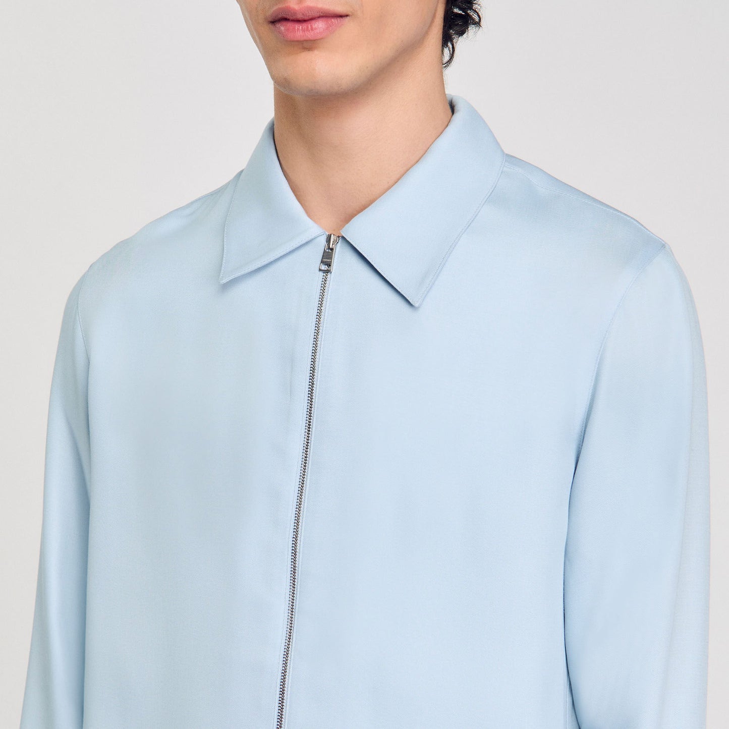 Sandro Zip-up shirt Blue Sky