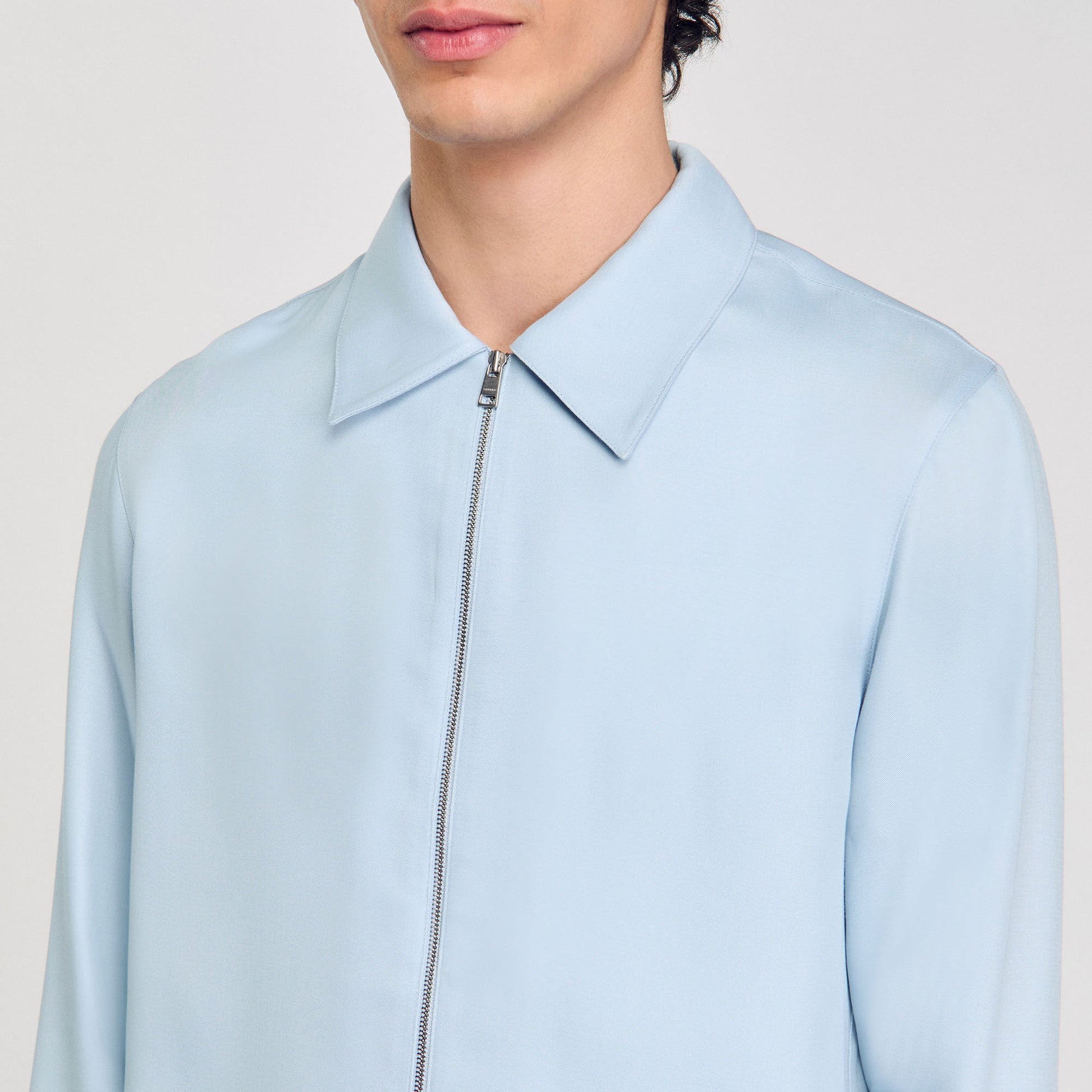 Sandro Zip-up shirt Blue Sky