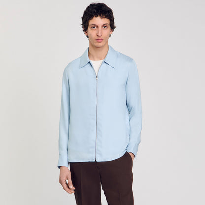 Sandro Zip-up shirt Blue Sky