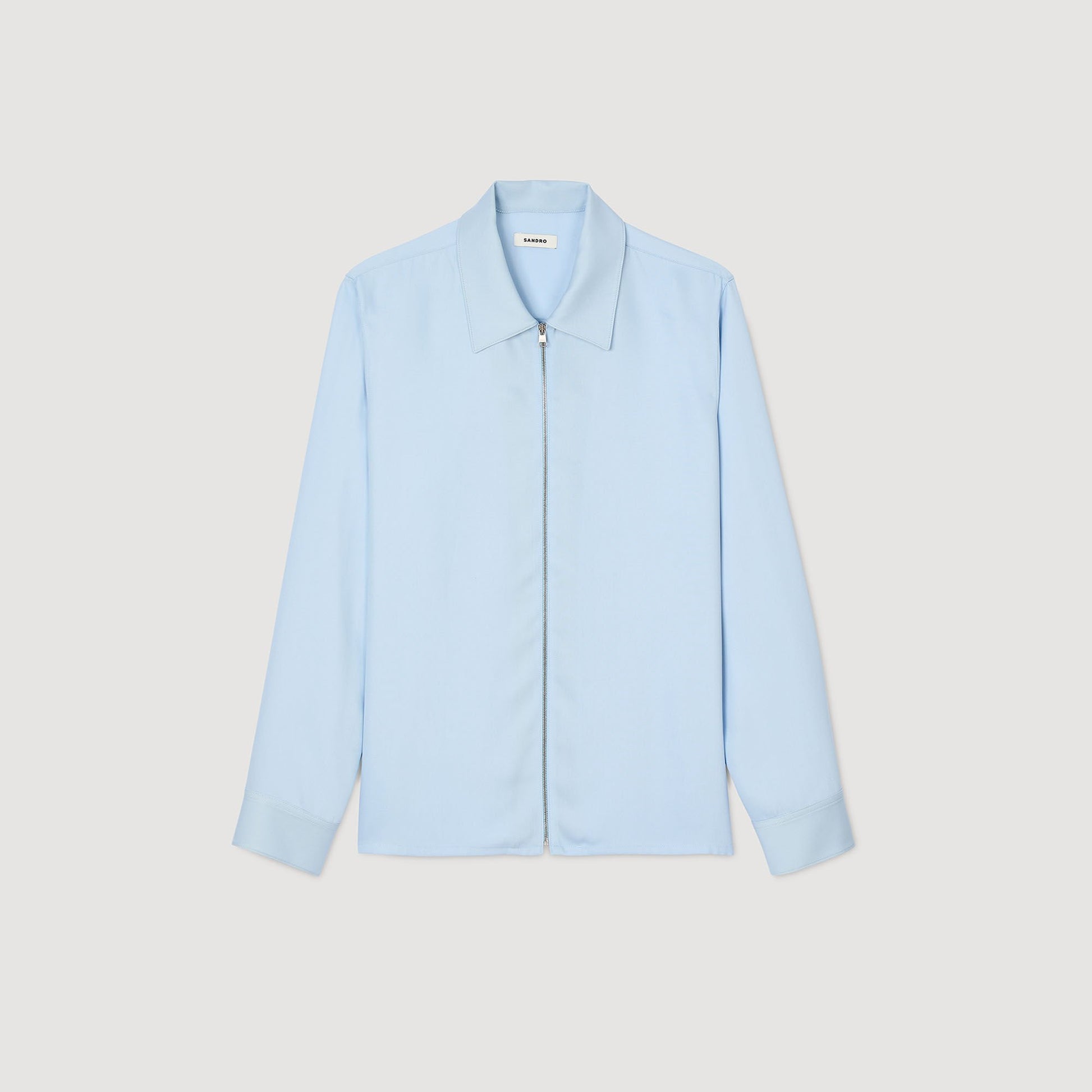 Sandro Zip-up shirt Blue Sky