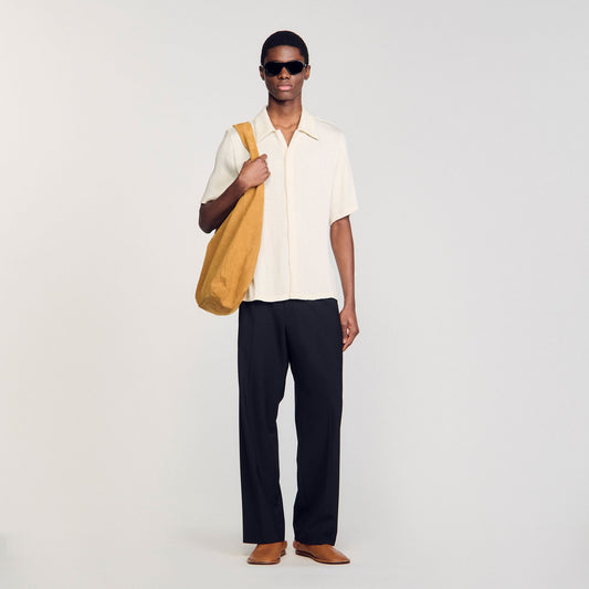 Sandro Crinkled shirt Optic White