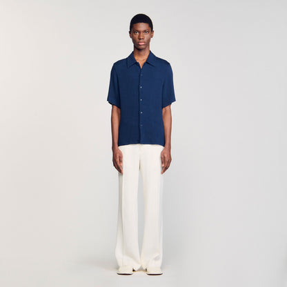 Sandro Crinkled shirt Royal Blue