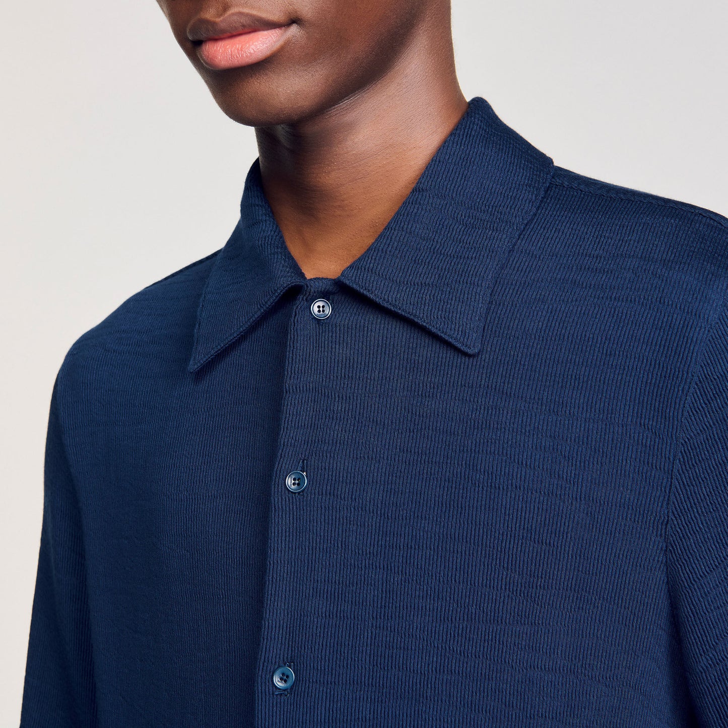 Sandro Crinkled shirt Royal Blue