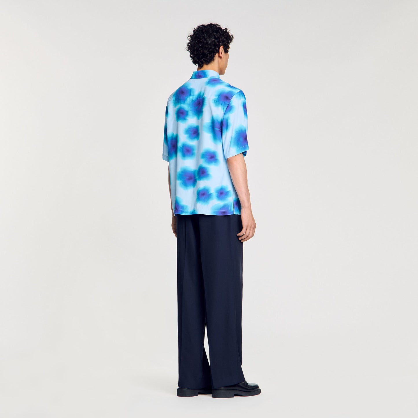 Sandro Floral motif shirt Blue Sky