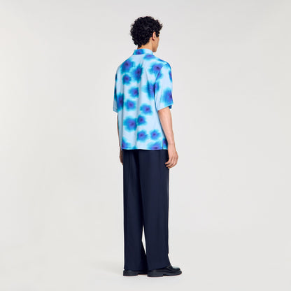 Sandro Floral motif shirt Blue Sky