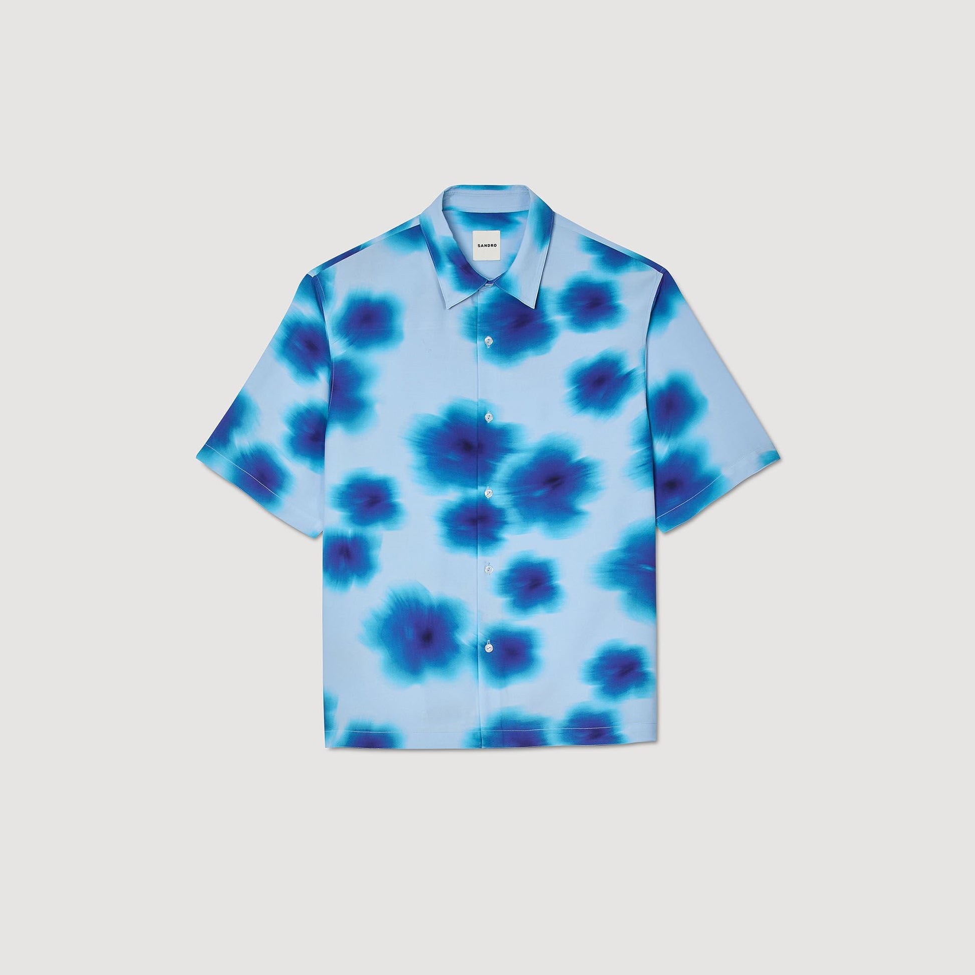 Sandro Floral motif shirt Blue Sky