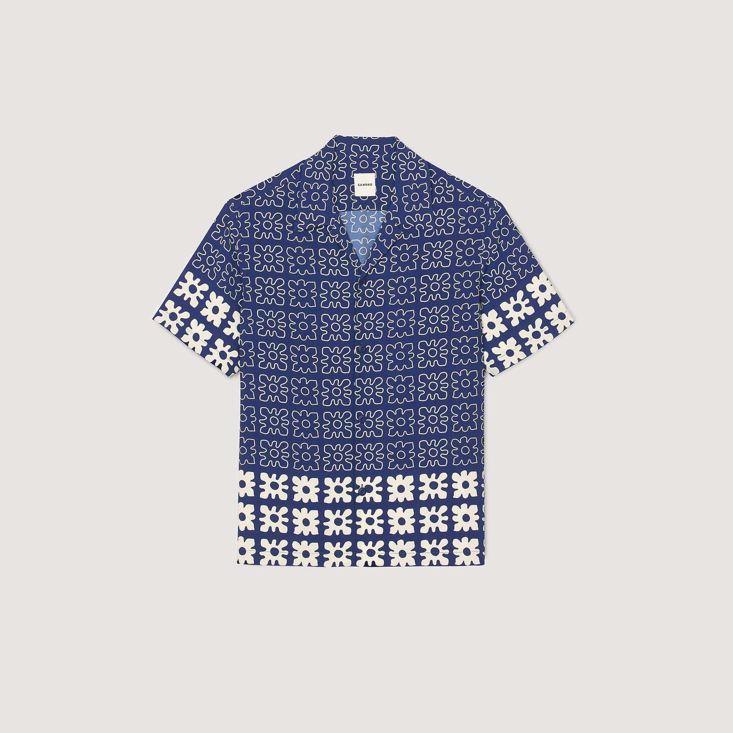 Sandro Floral motif shirt Midnight Blue