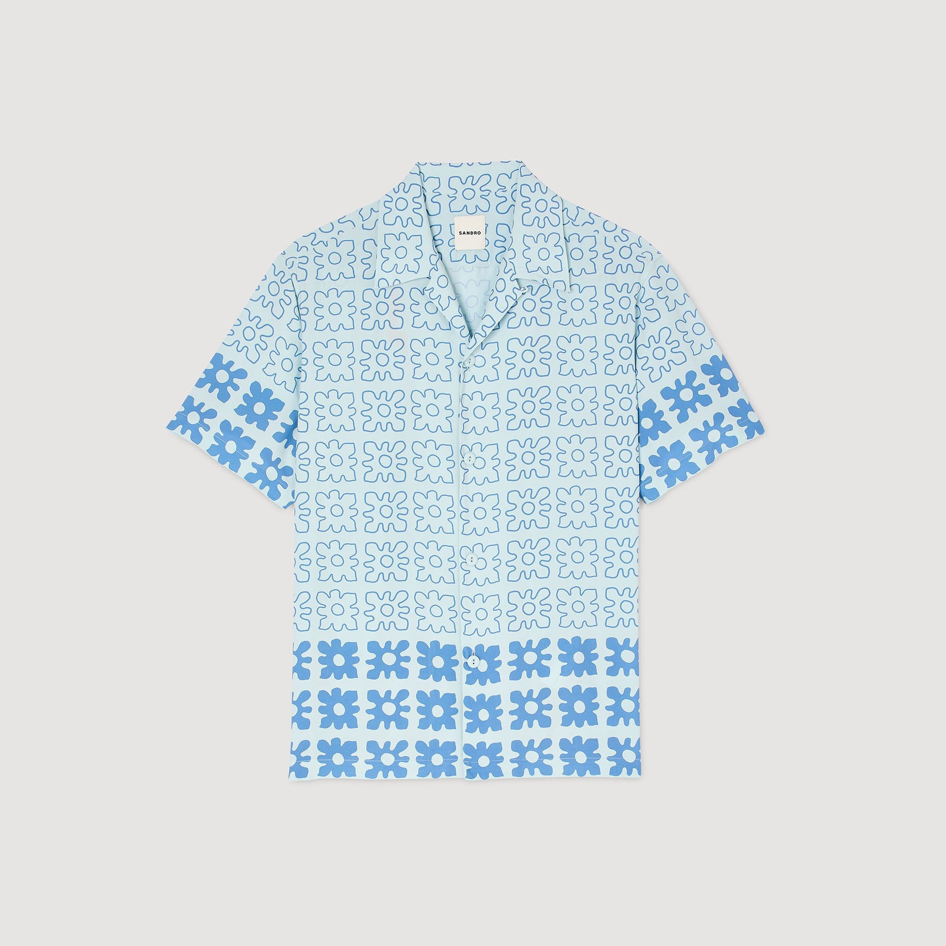 Sandro Floral motif shirt Blue Sky