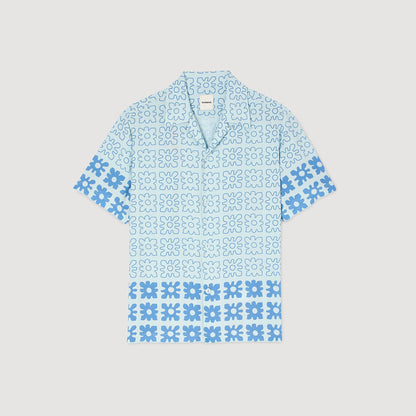 Sandro Floral motif shirt Blue Sky