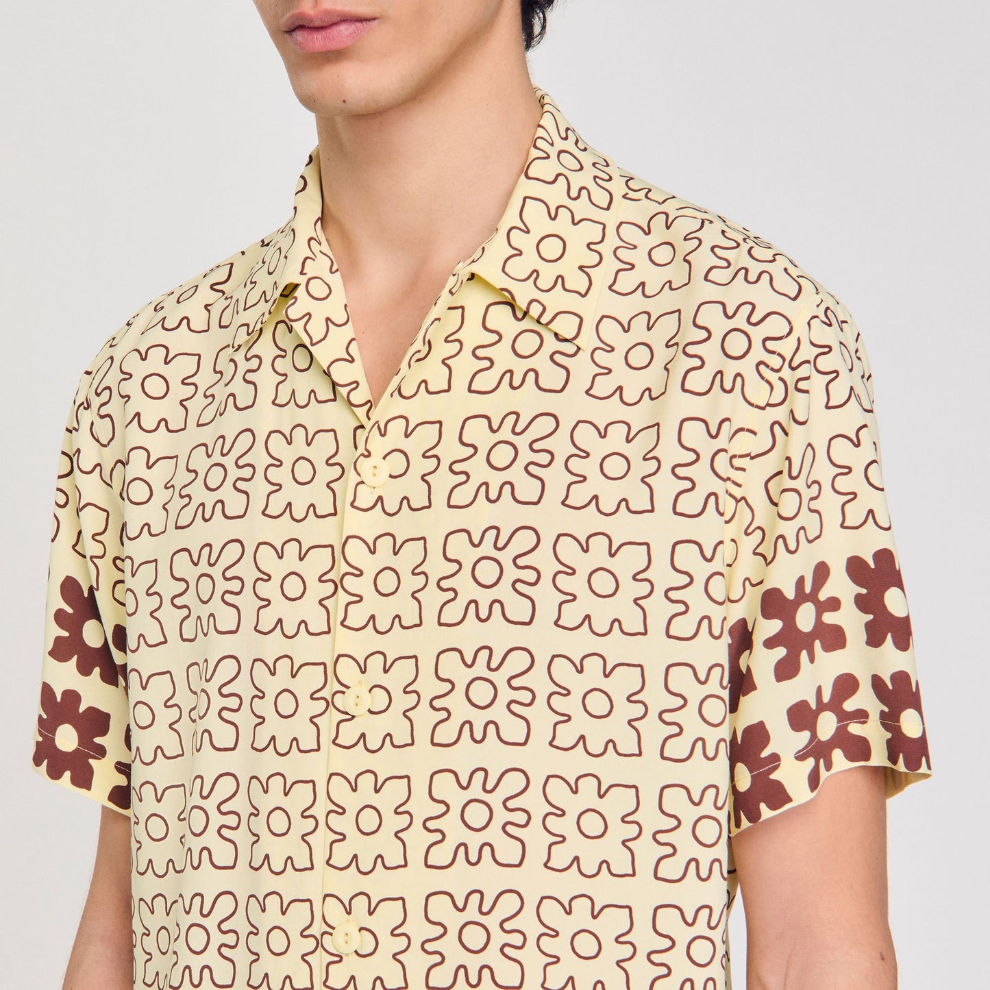 Sandro Floral motif shirt Oats
