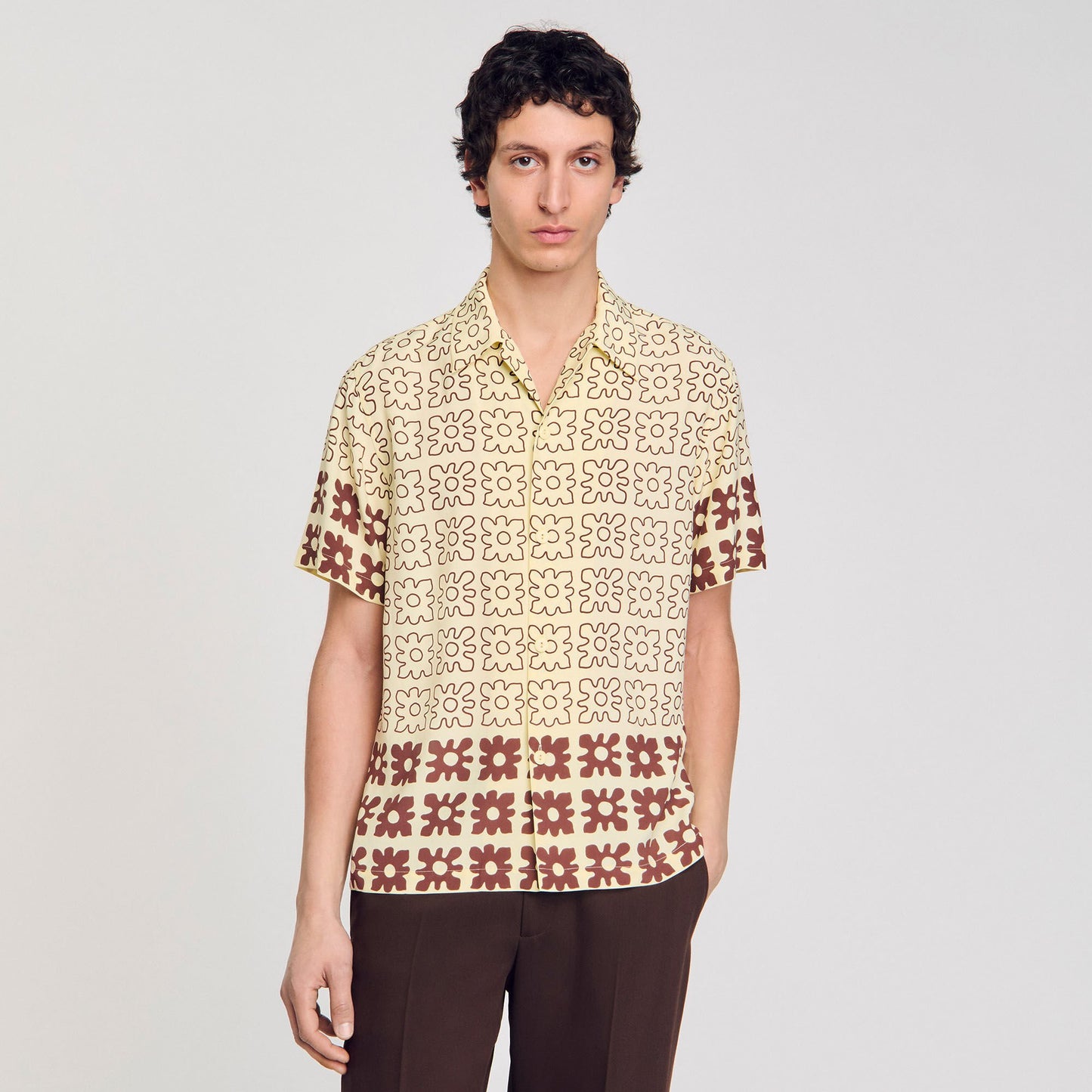 Sandro Floral motif shirt Oats