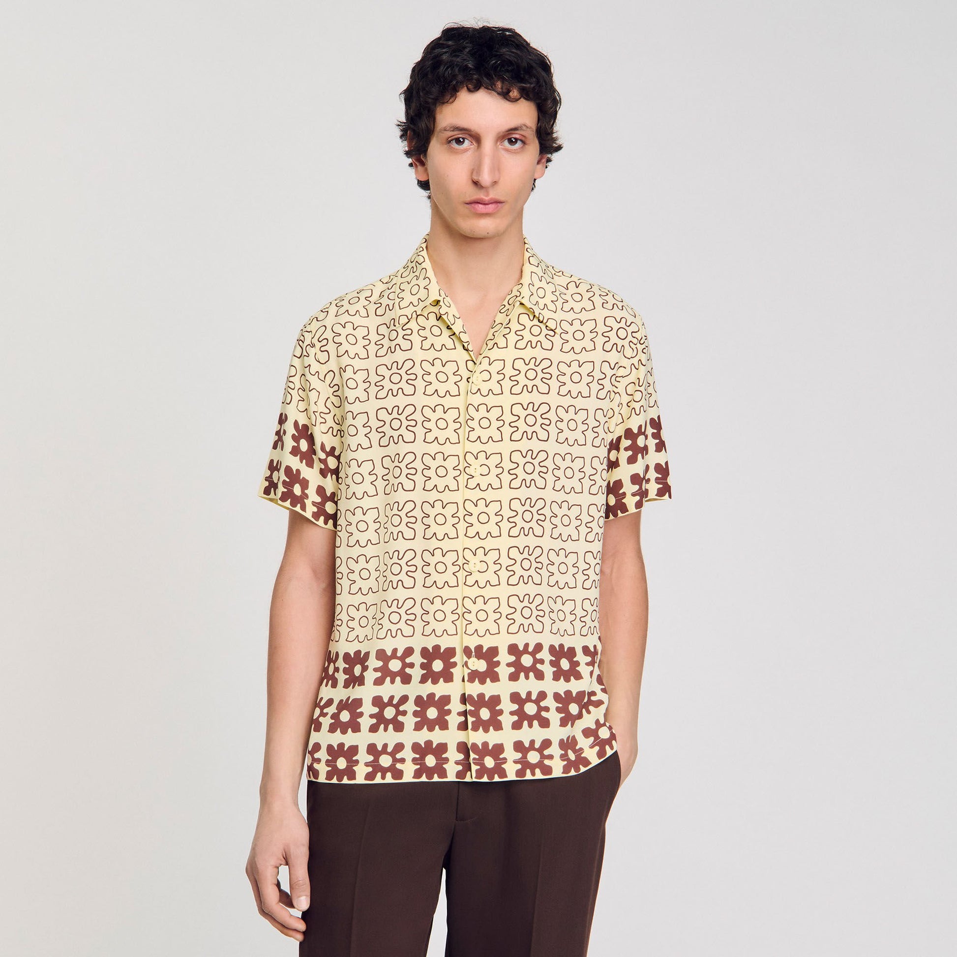Sandro Floral motif shirt Oats