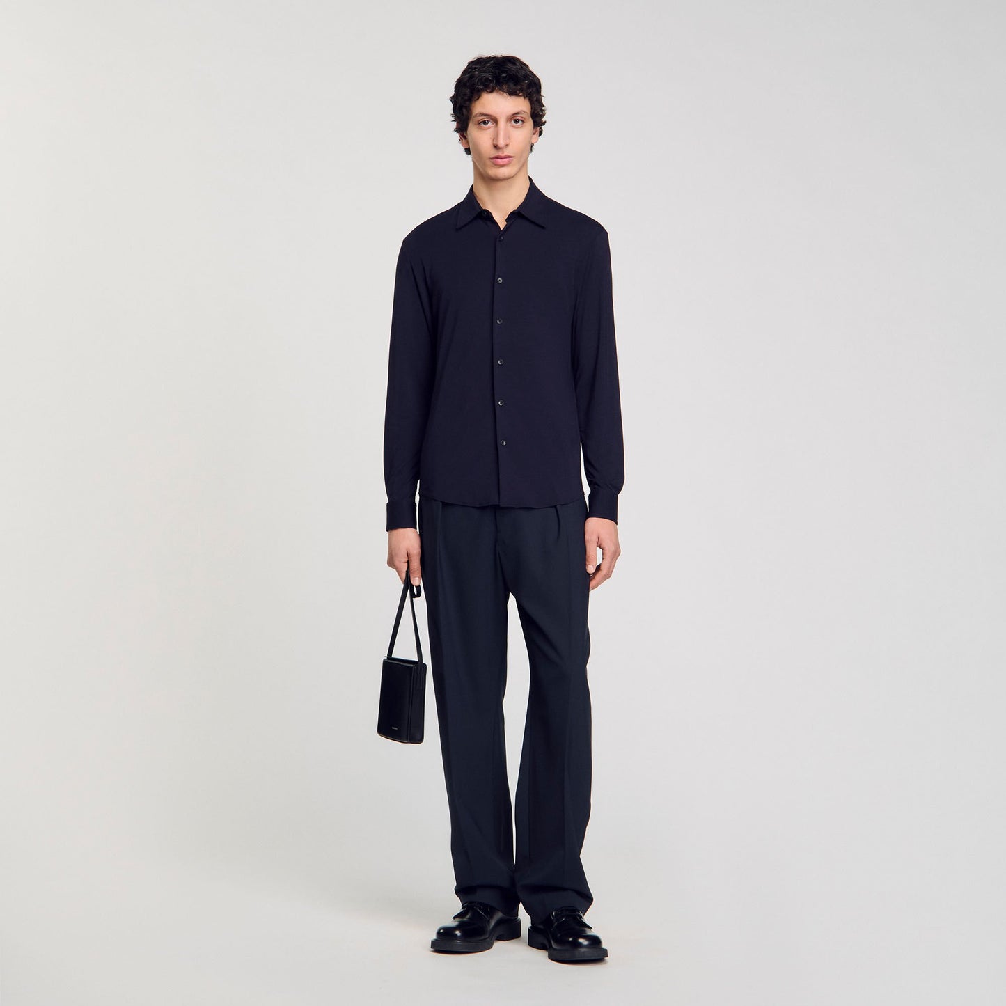 Sandro Jersey shirt Navy Blue