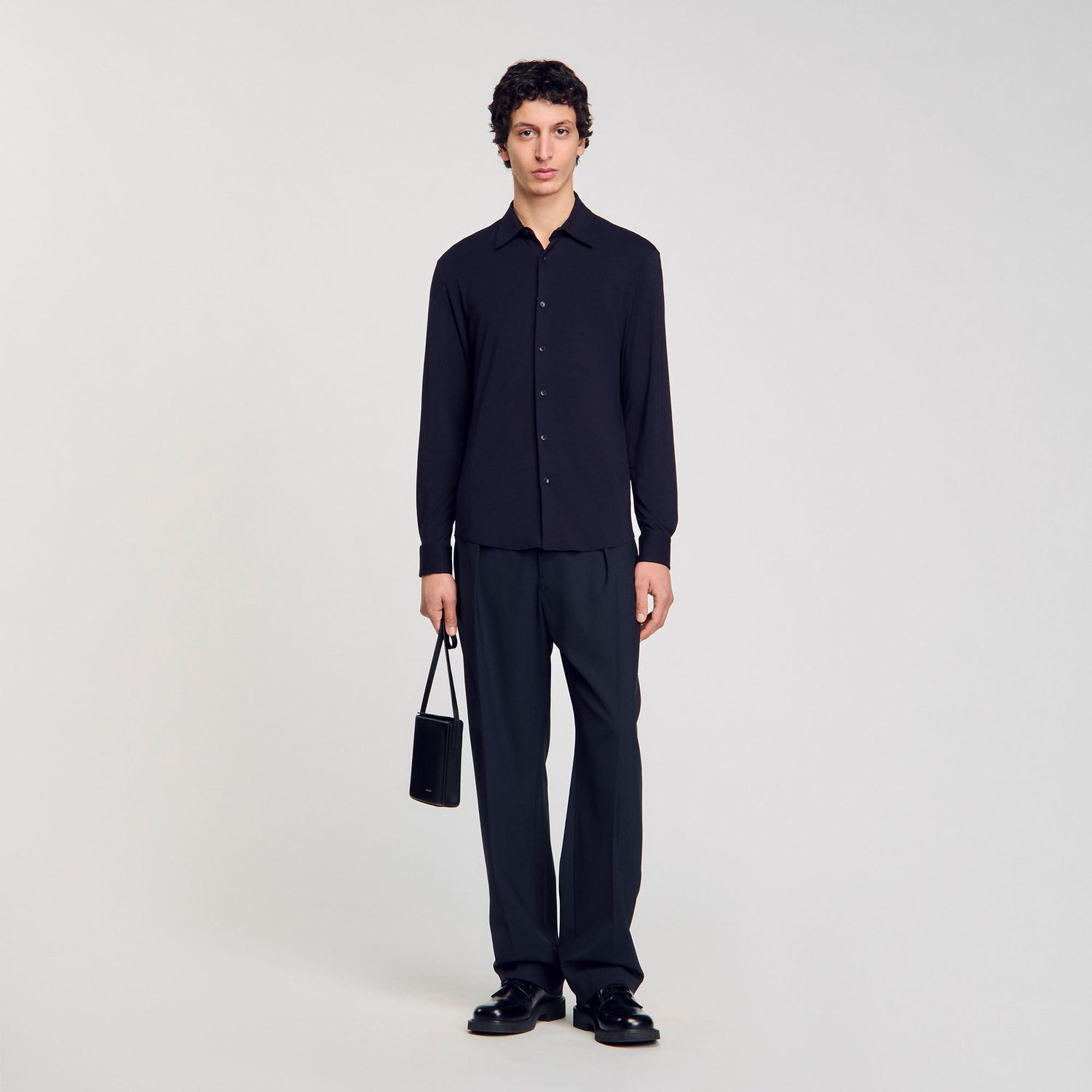 Sandro Jersey shirt Navy Blue