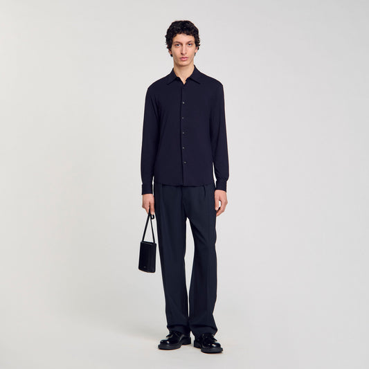 Sandro Jersey shirt Navy Blue