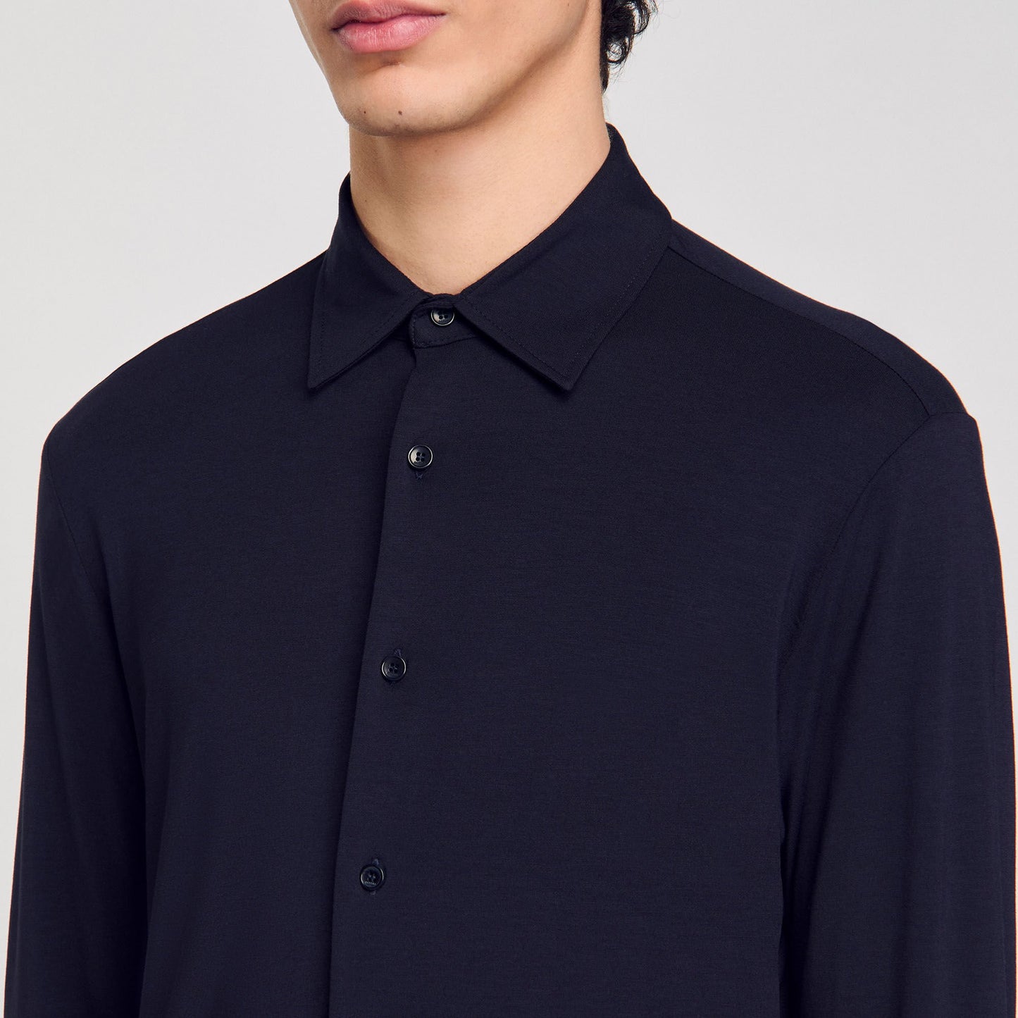 Sandro Jersey shirt Navy Blue