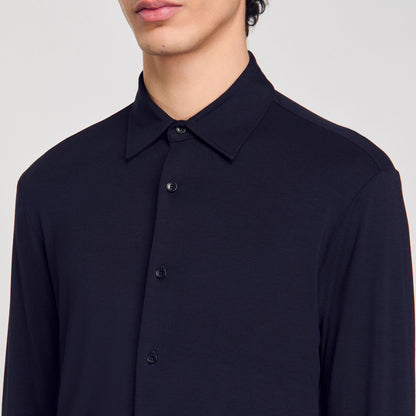 Sandro Jersey shirt Navy Blue