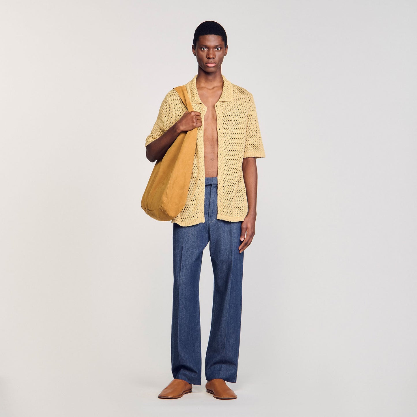 Sandro Crochet shirt Nut