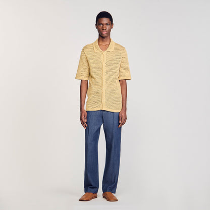 Sandro Crochet shirt Nut