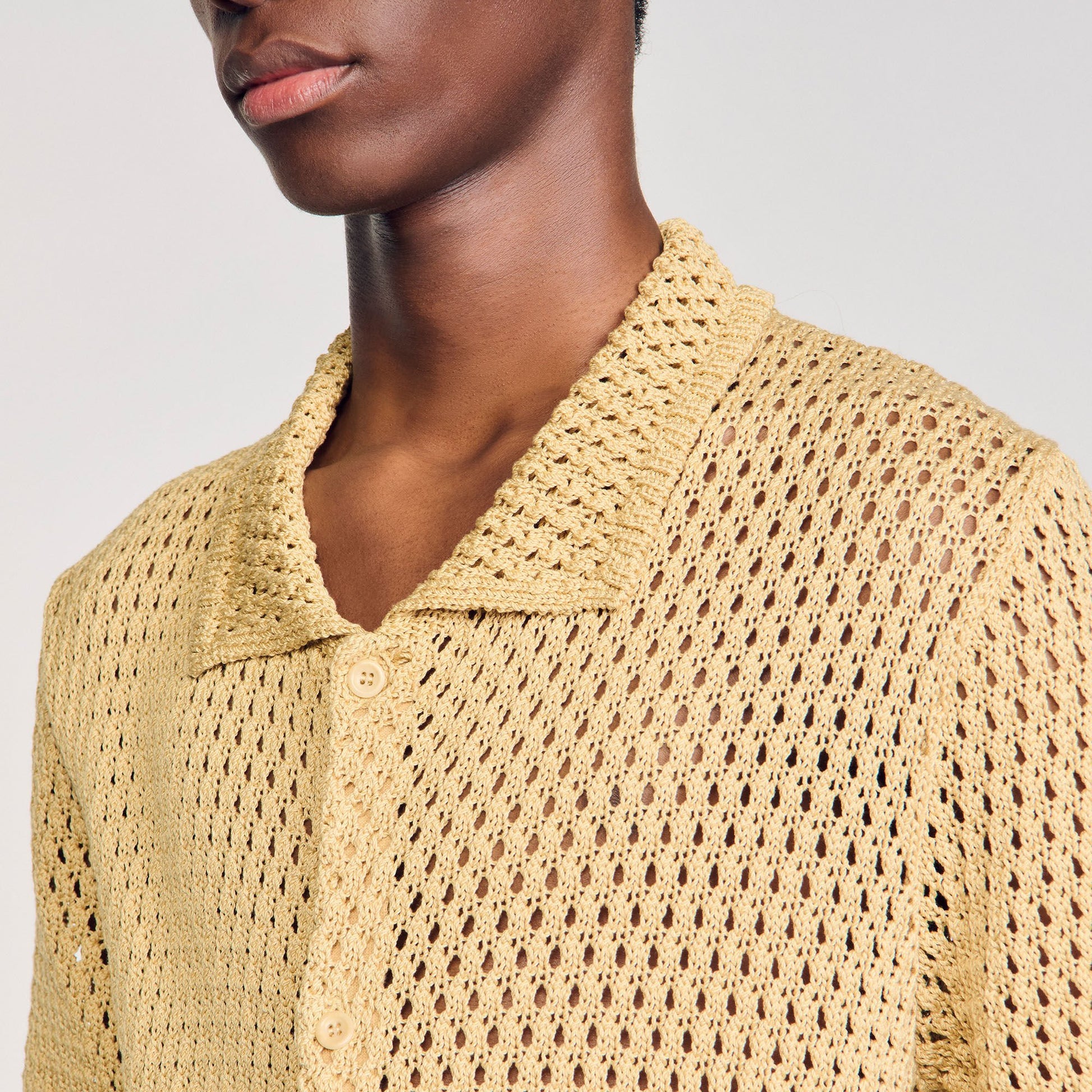 Sandro Crochet shirt Nut