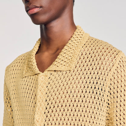 Sandro Crochet shirt Nut
