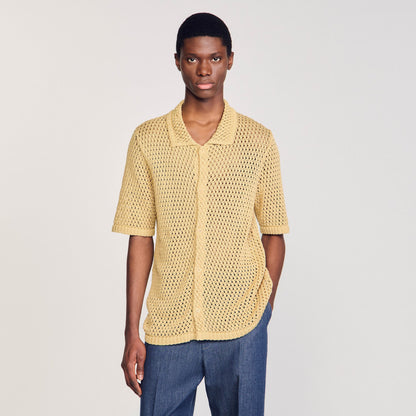 Sandro Crochet shirt Nut