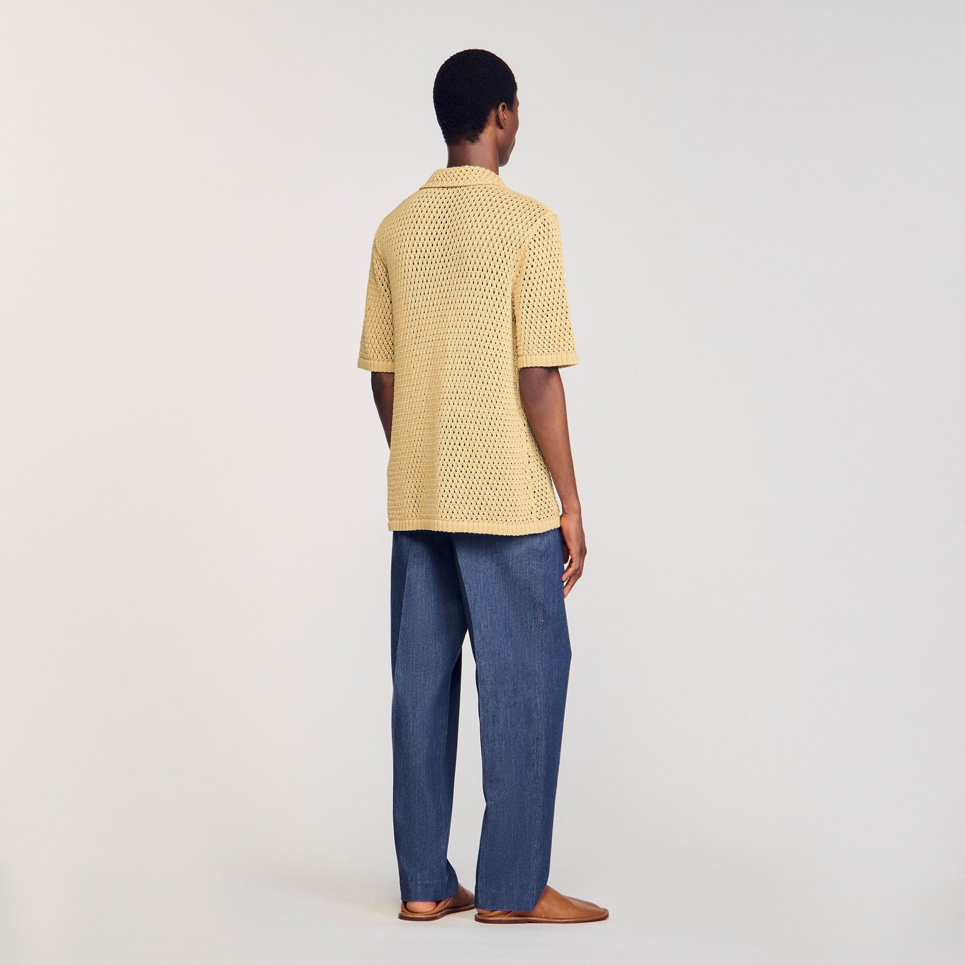 Sandro Crochet shirt Nut
