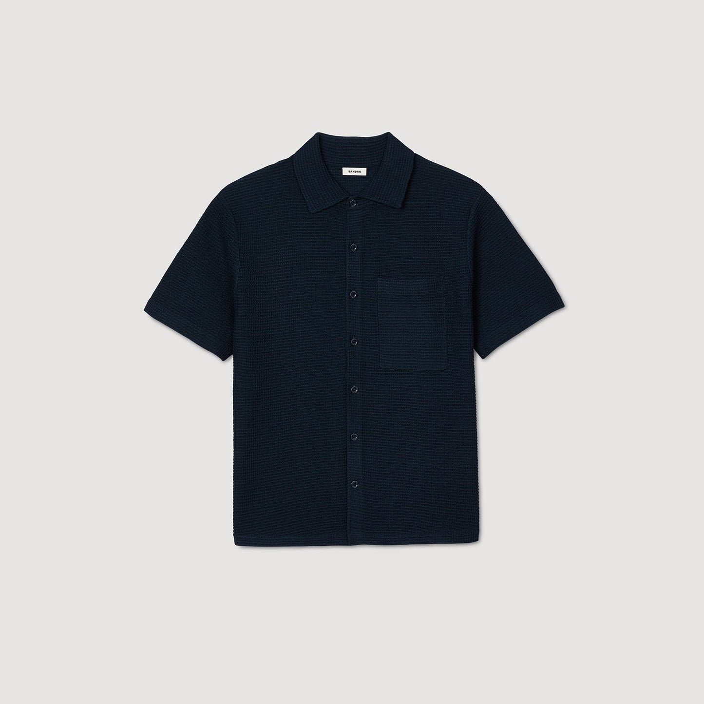 Sandro Waffled shirt Midnight Blue
