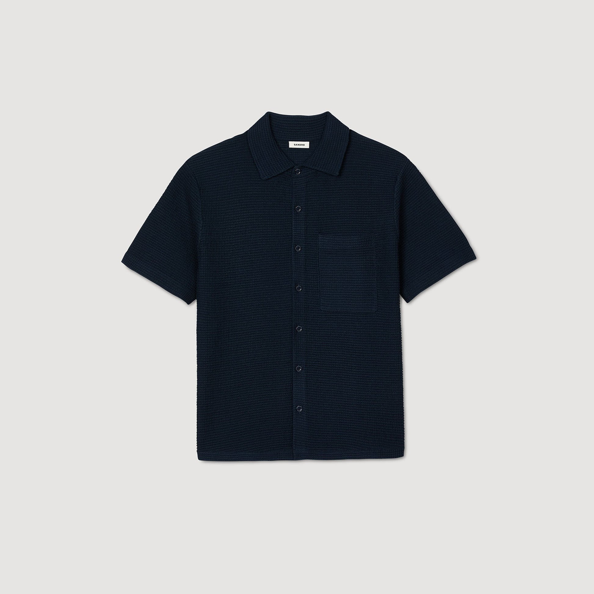 Sandro Waffled shirt Midnight Blue