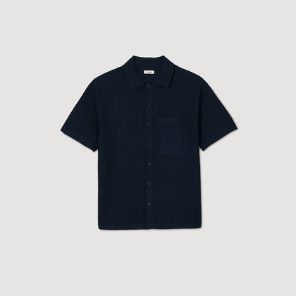 Sandro Waffled shirt Midnight Blue