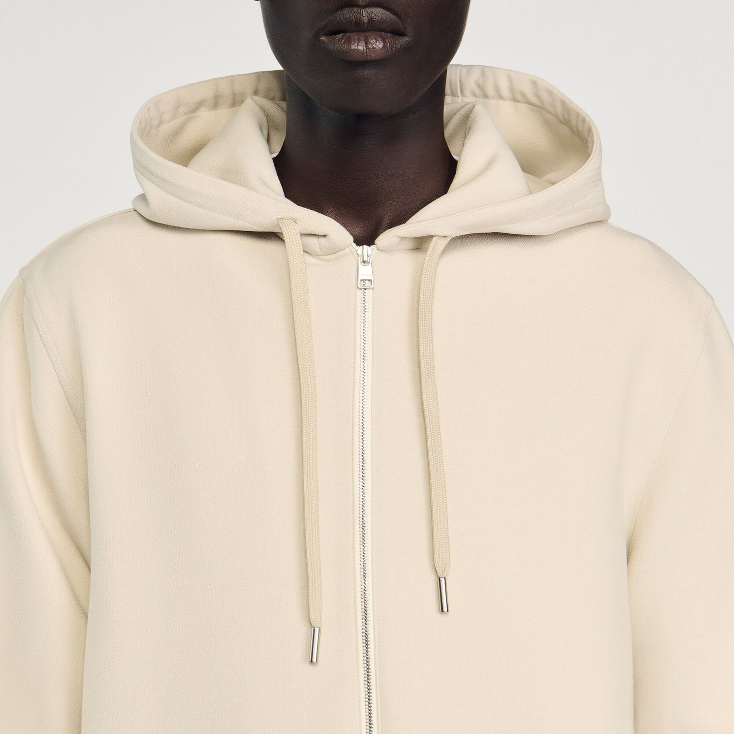 Sandro Hooded shirt jacket Putty